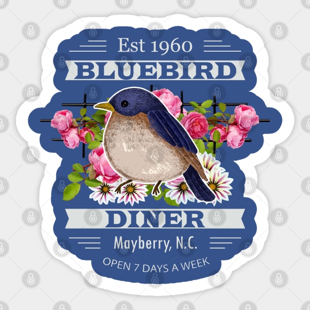 Bluebird Diner Sticker by woodsman